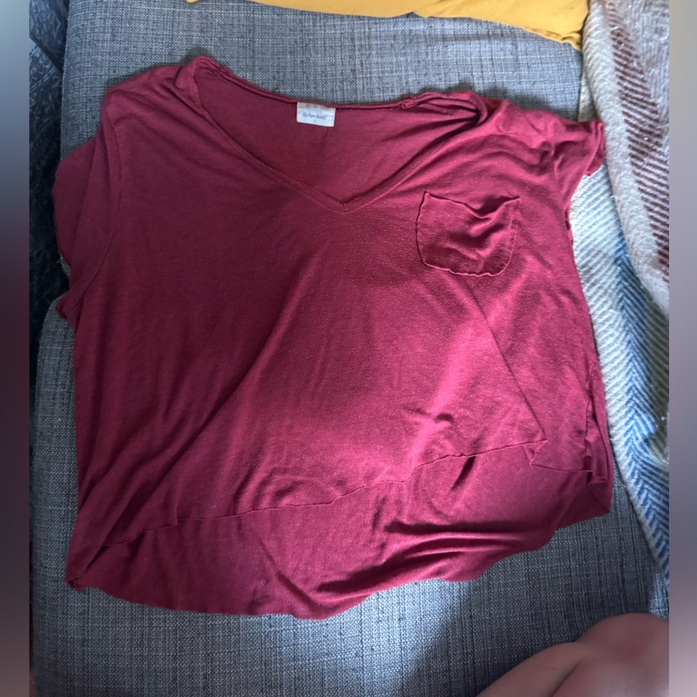 Project Social T V-Neck Pocket Tee - Red